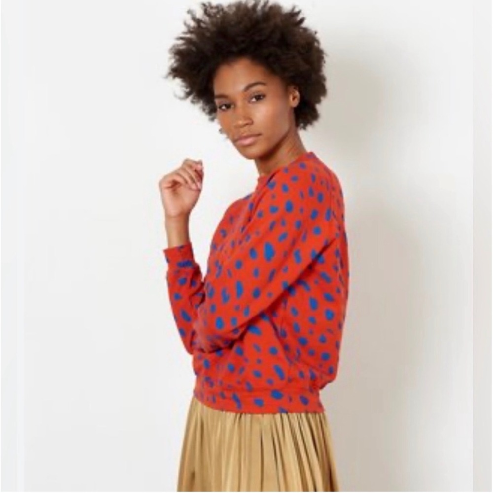 C13 Sundry Abstract Dots Raglan
Sleeve Sweatshirt Crewneck Cotton‎ Blend